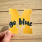 Waterproof Clear Go Blue Sticker