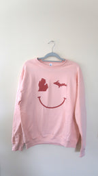 Michigan Wink Pink Crewneck