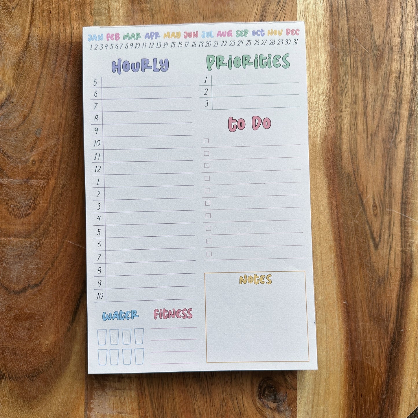 Daily Time Block Notepad