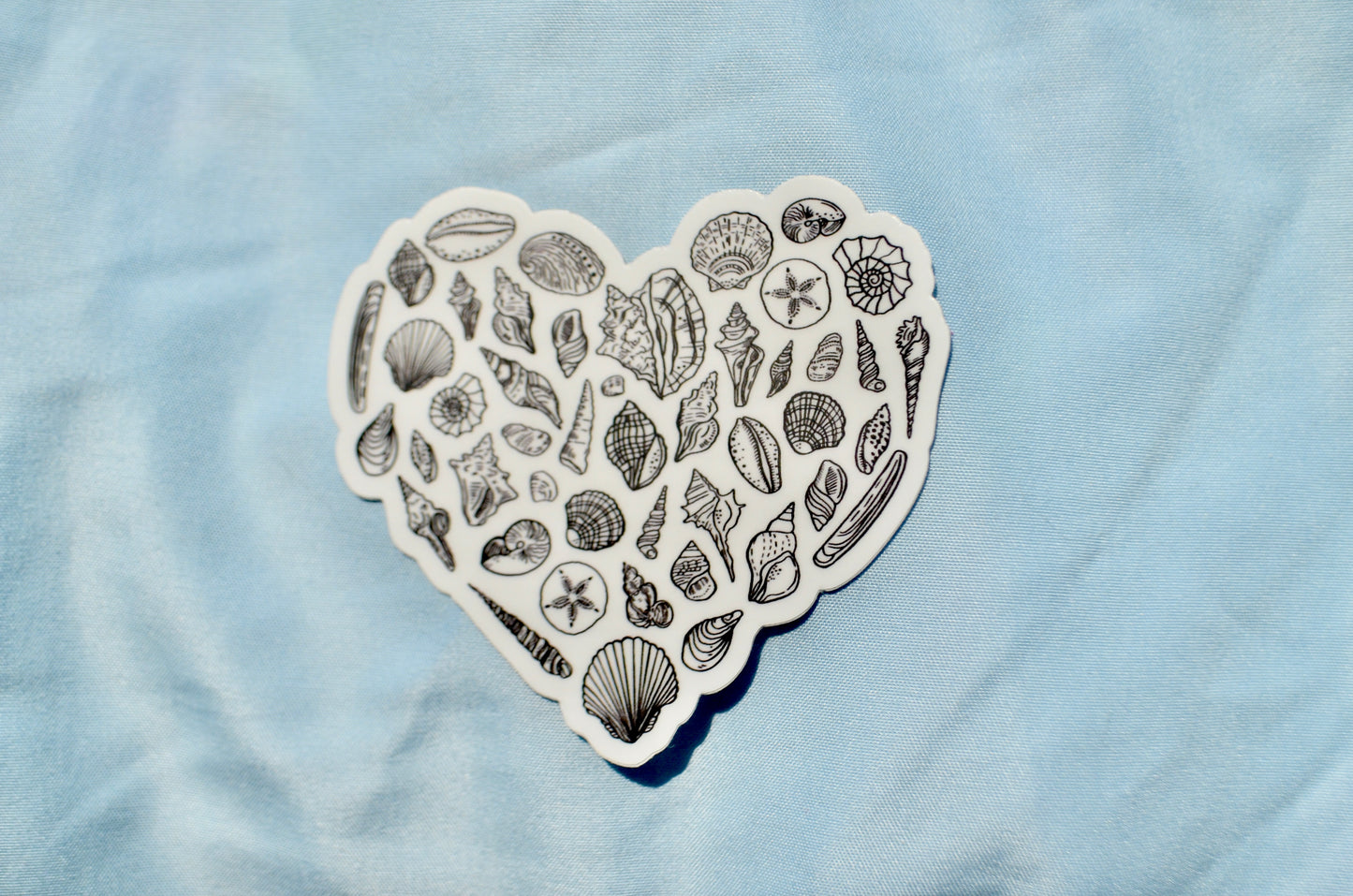 Waterproof Heart Shell Sticker