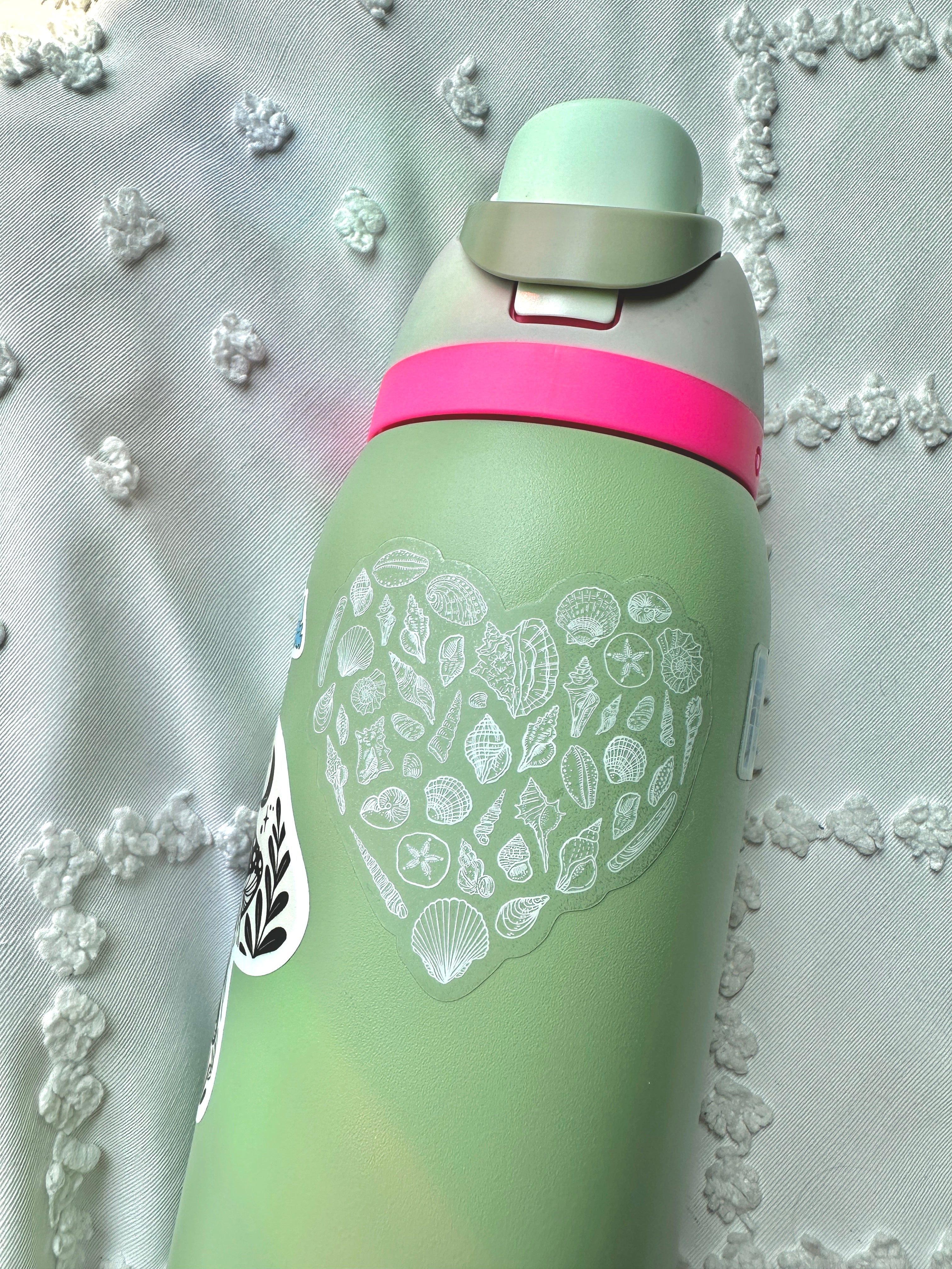 Clear Heart Shell Sticker