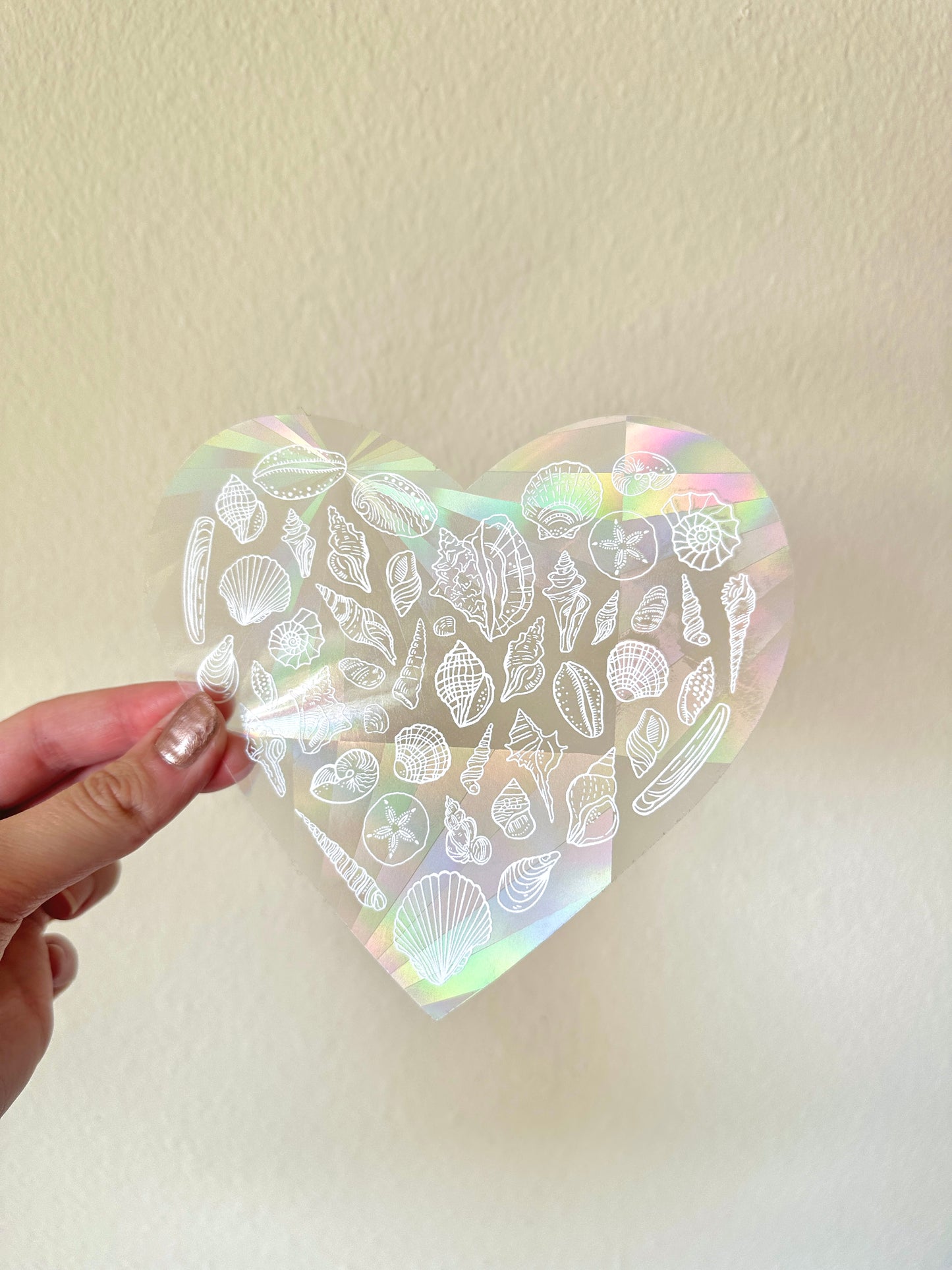 Heart Shell Suncatcher Window Decal/Sticker