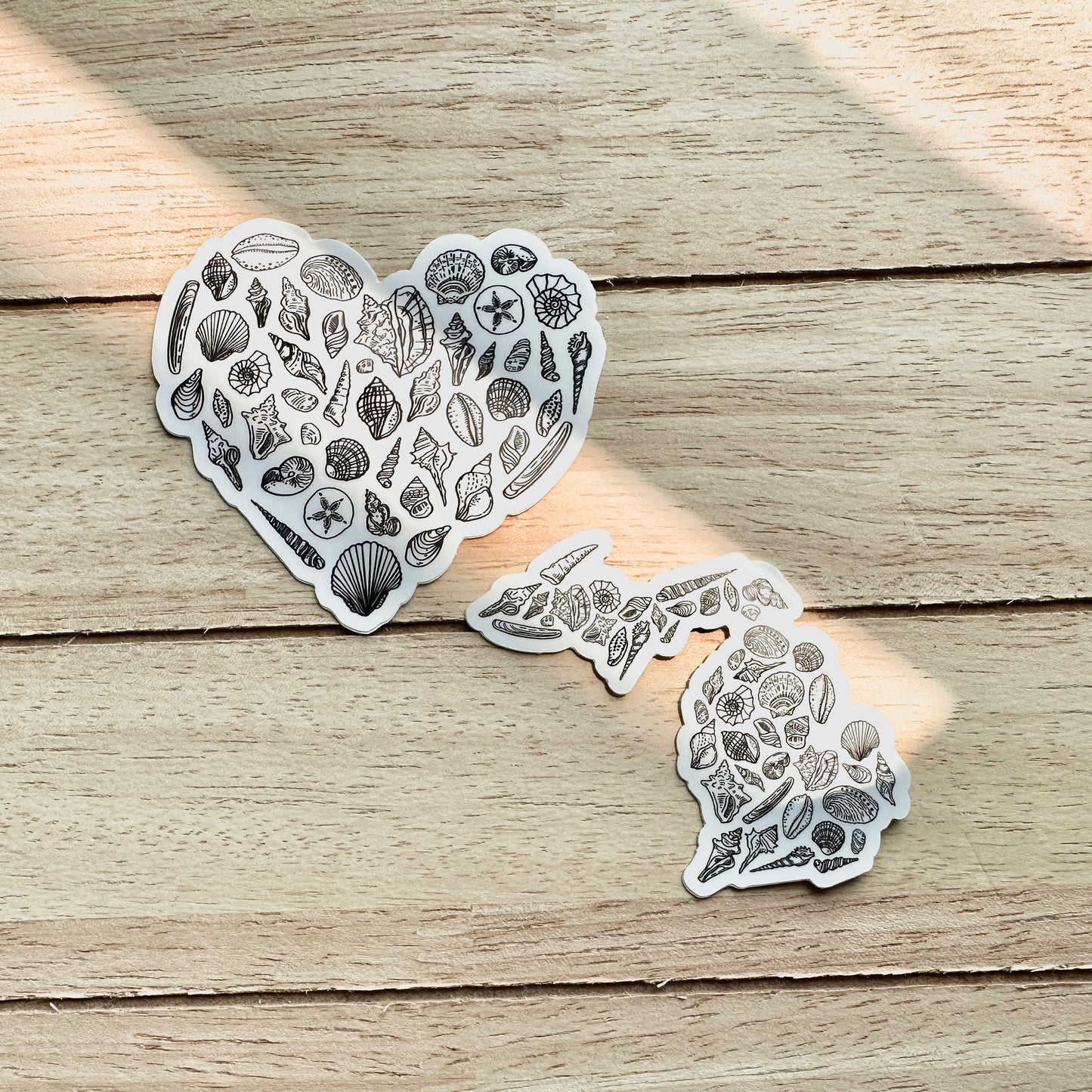 Waterproof Heart Shell Sticker