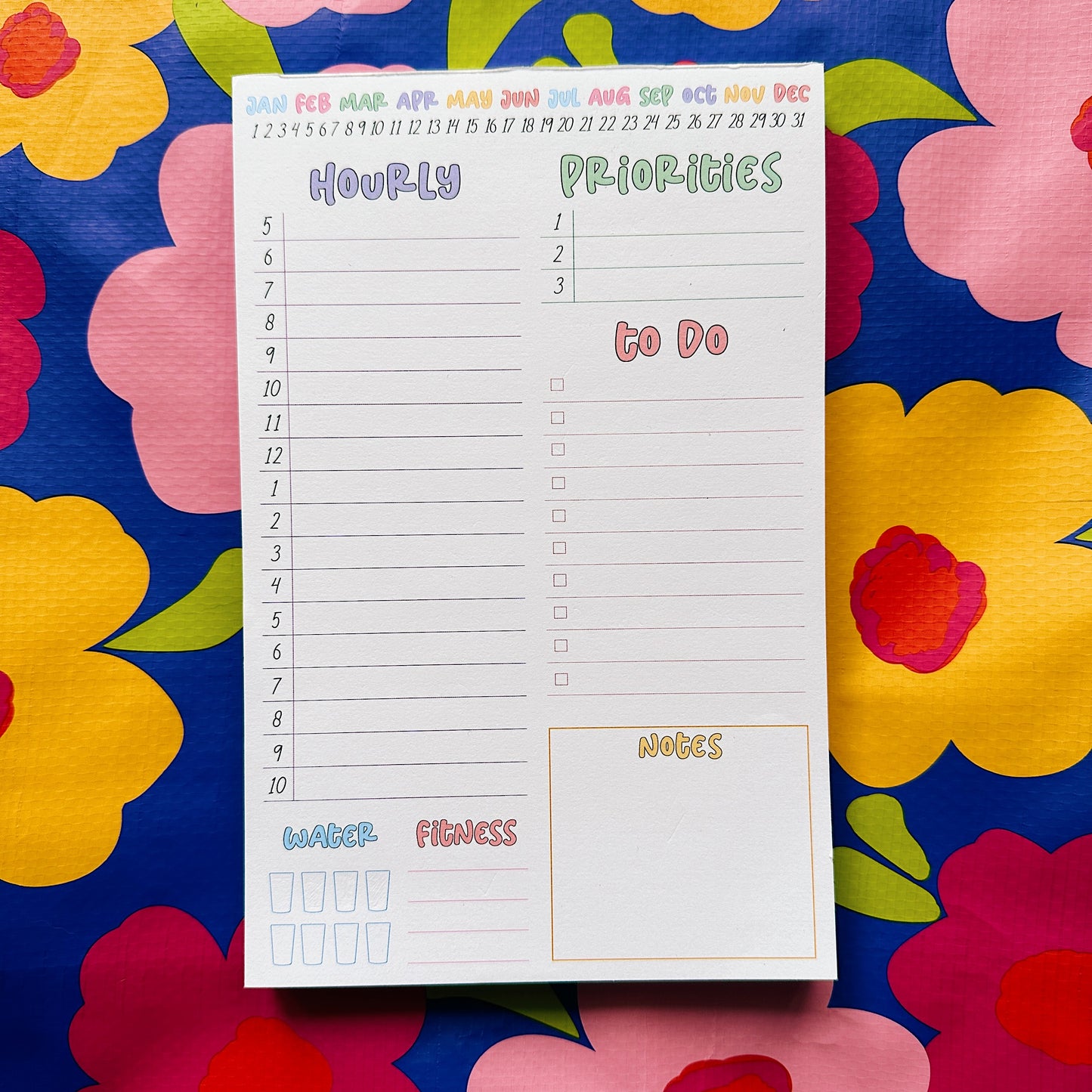 Daily Time Block Notepad