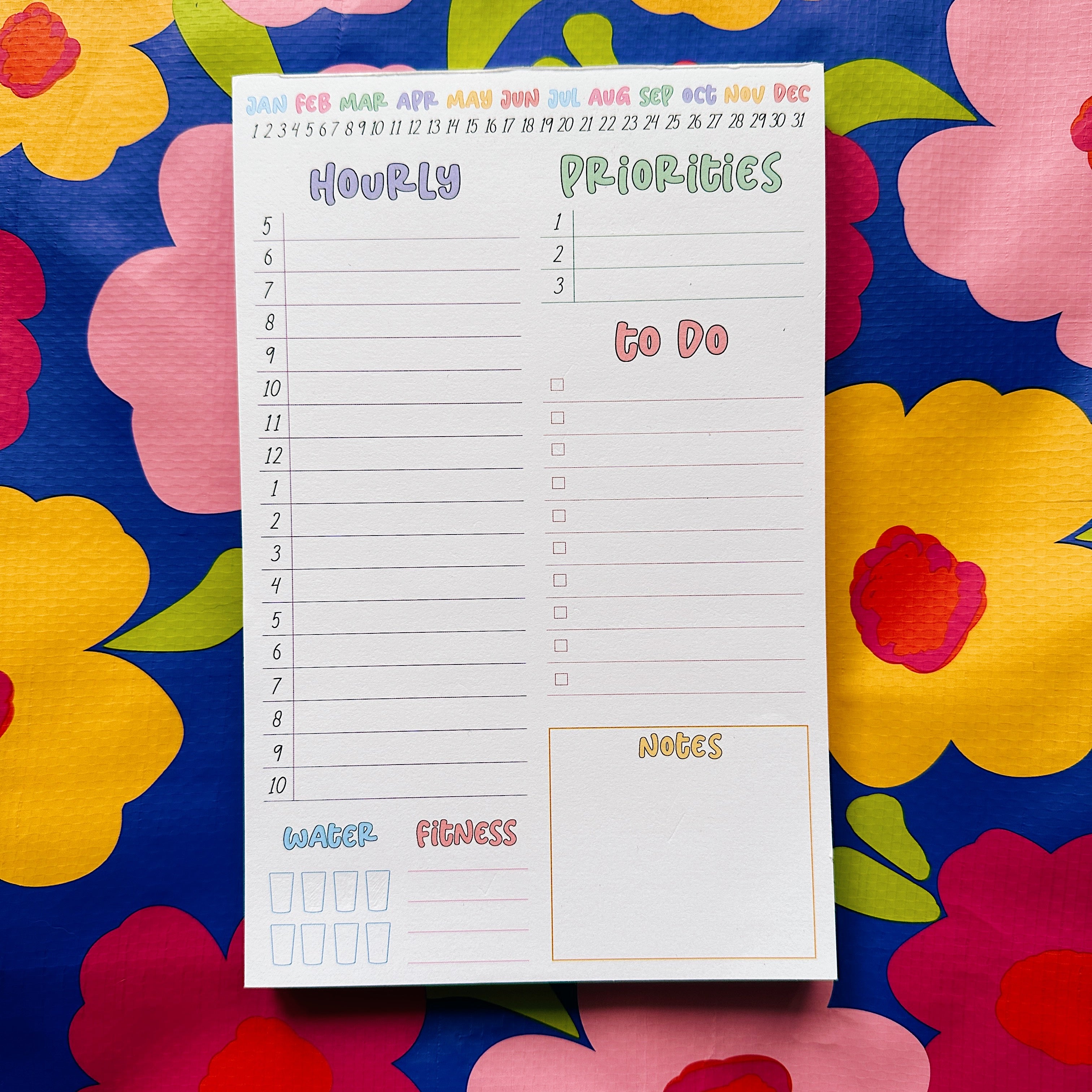 Daily Time Block Notepad