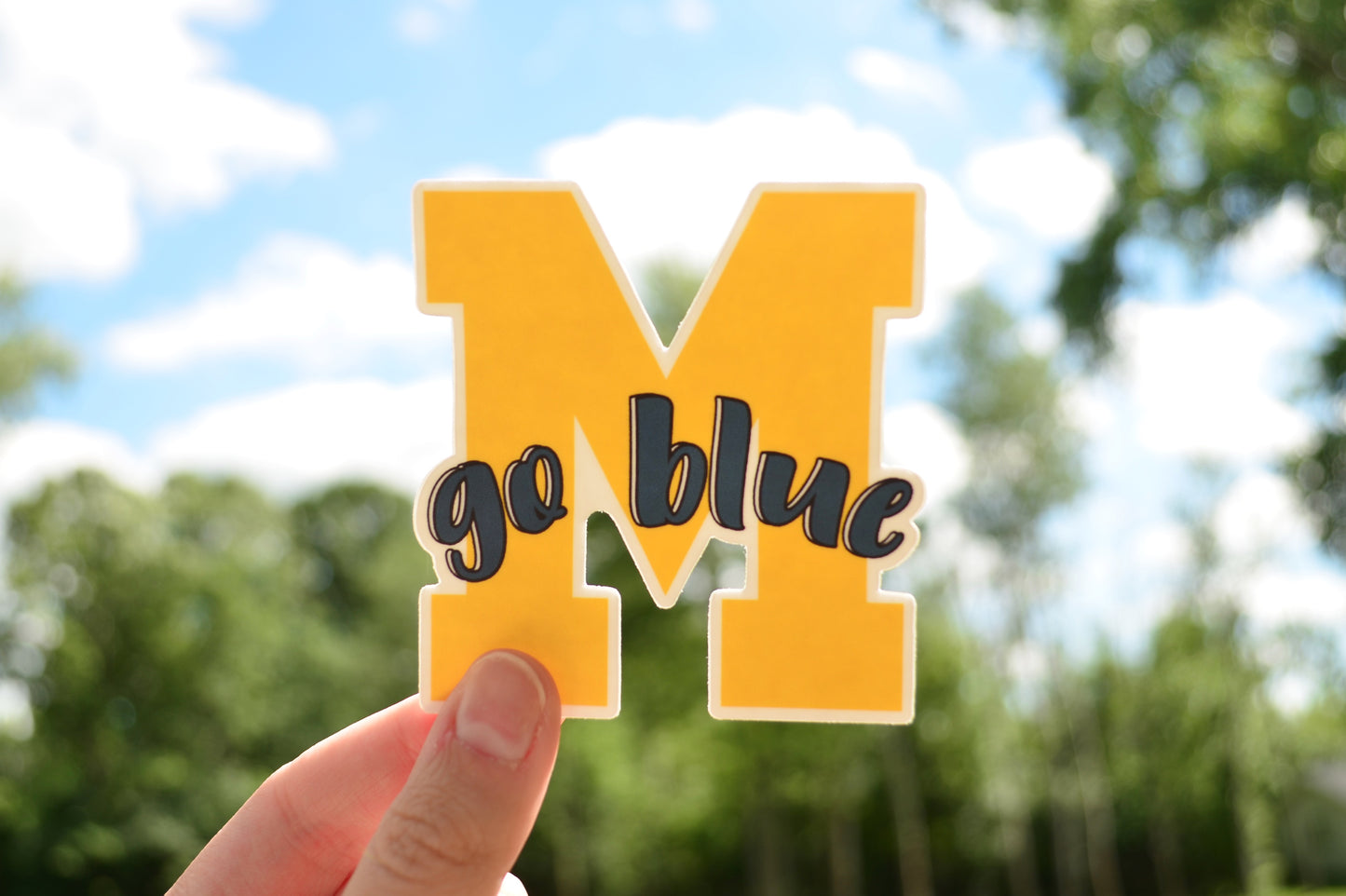 Waterproof Go Blue Sticker