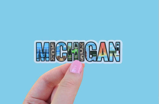 Waterproof Michigan Sticker