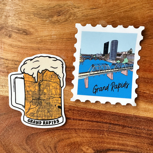 Waterproof Grand Rapids Beer Sticker