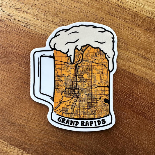 Waterproof Grand Rapids Beer Sticker