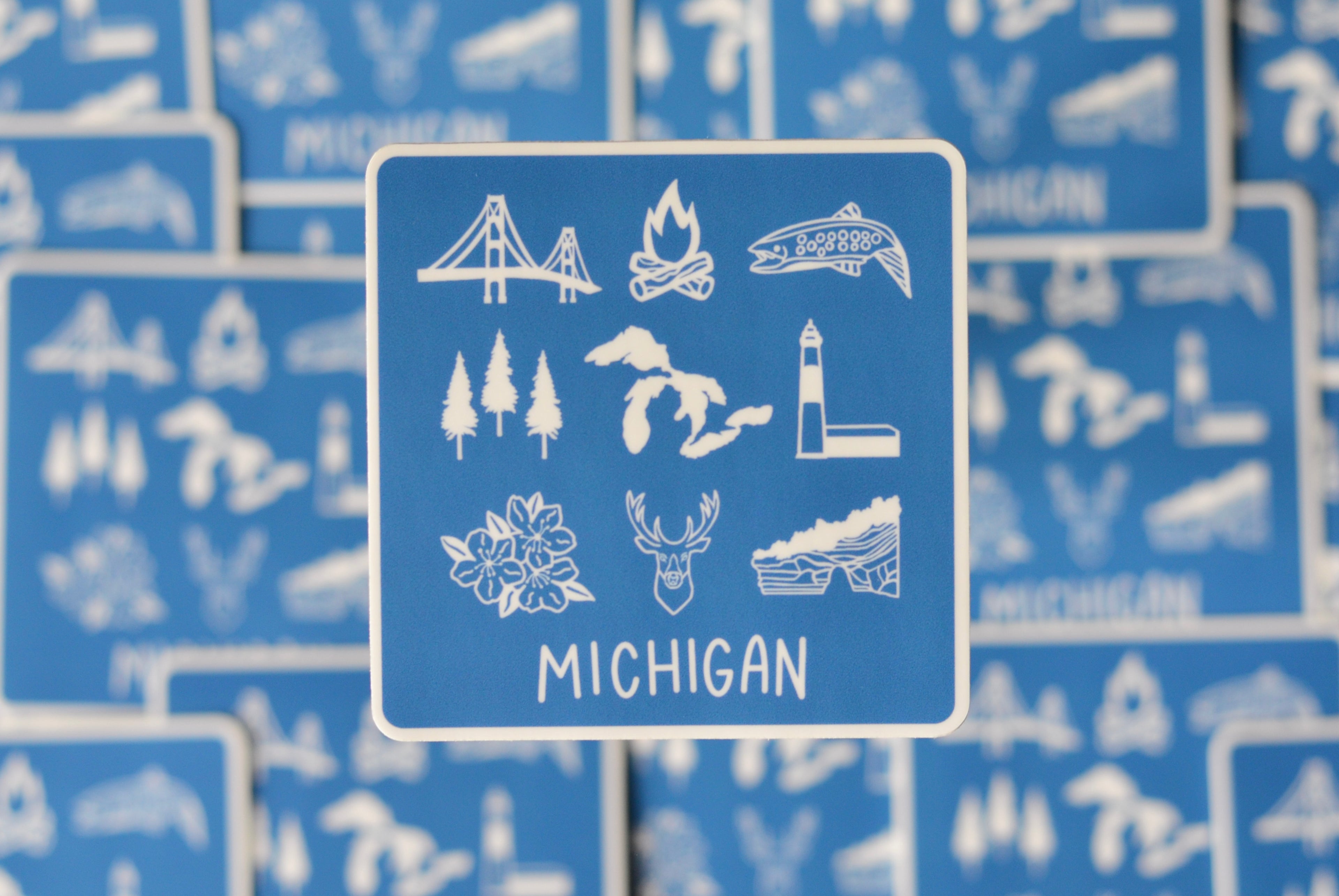 Waterproof All Things Michigan Sticker