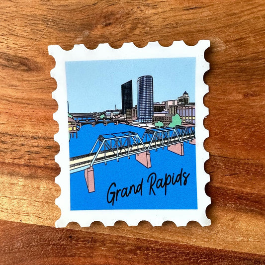 Waterproof Grand Rapids Stamp Sticker