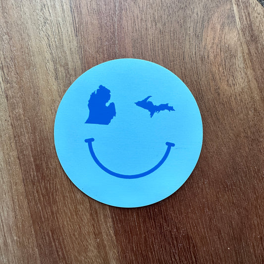 Blue Michigan Wink Magnet