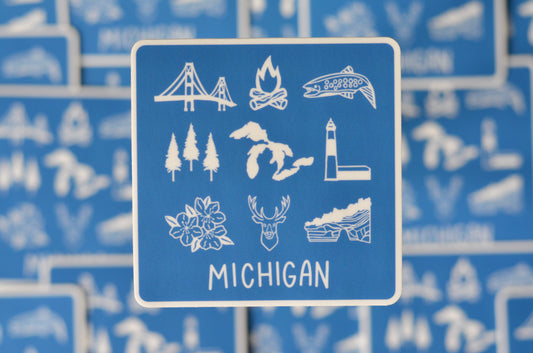 Waterproof All Things Michigan Sticker