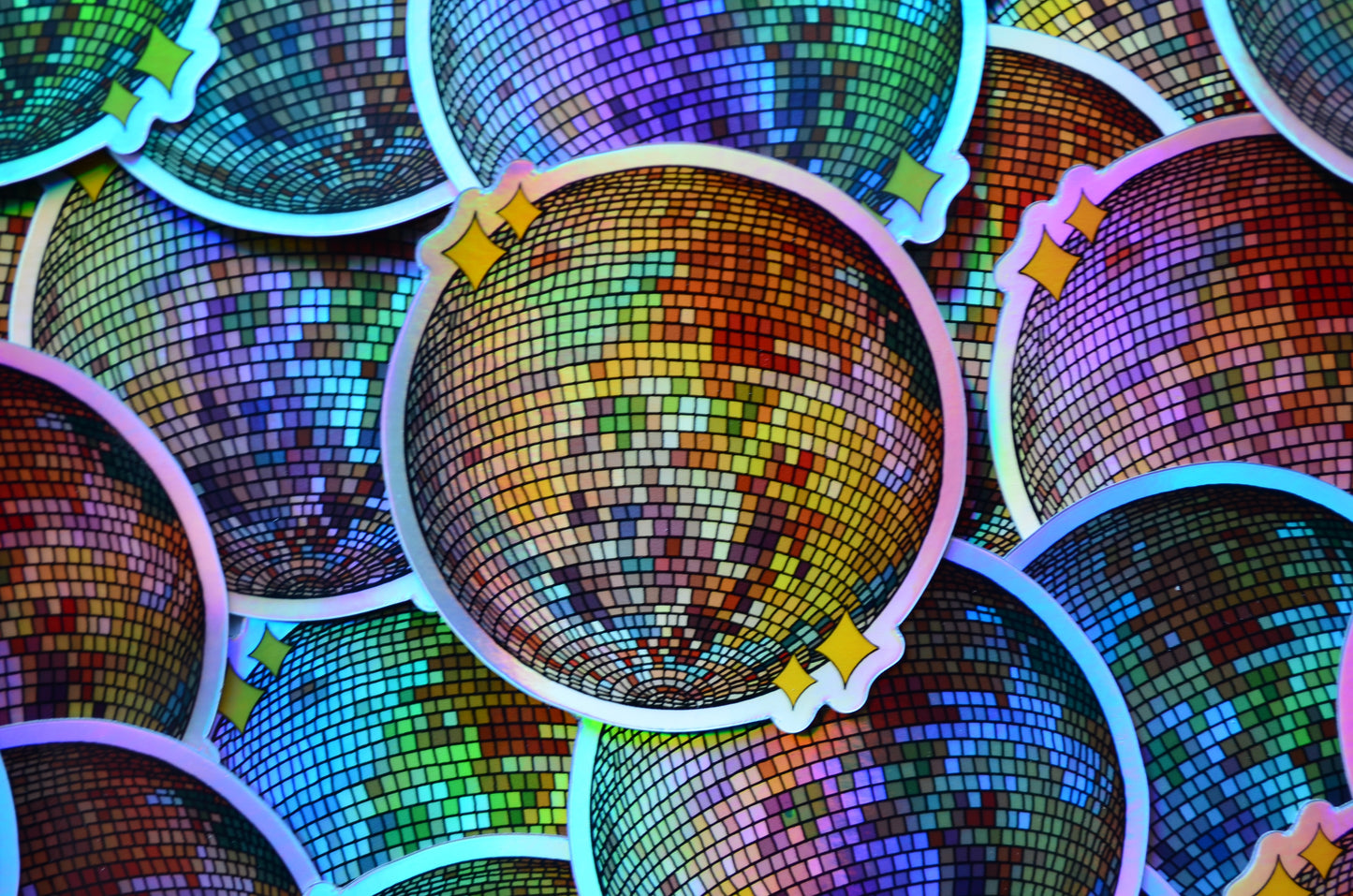 Holographic Disco Ball Sticker